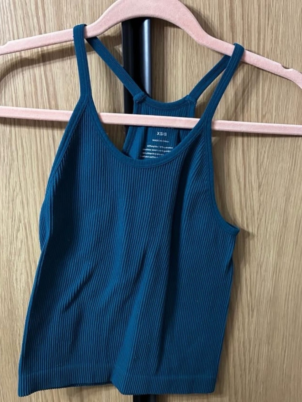 Ribbed Teal Racerback Camisole Tank Top - Unbranded